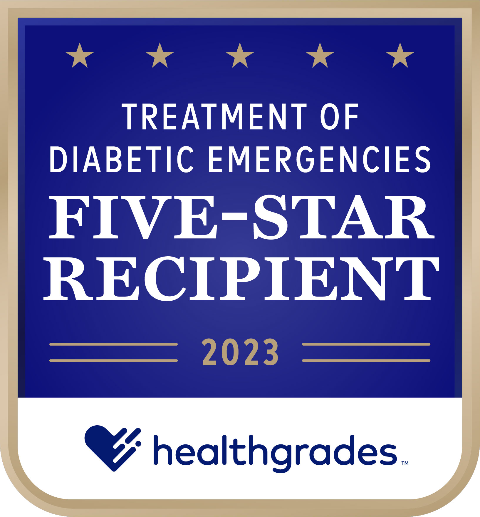 Five-Star for Treatment of Diabetic Emergencies Medallion
