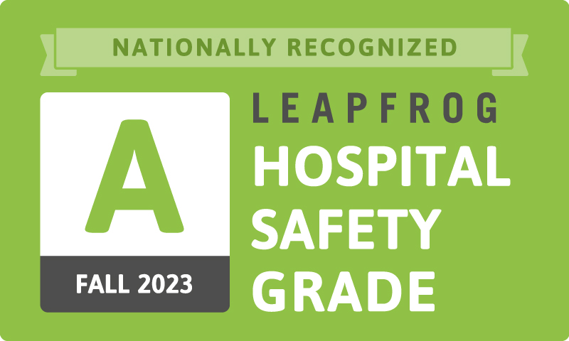  Leapfrog Hospital Safety Grade Fall 2023 award 