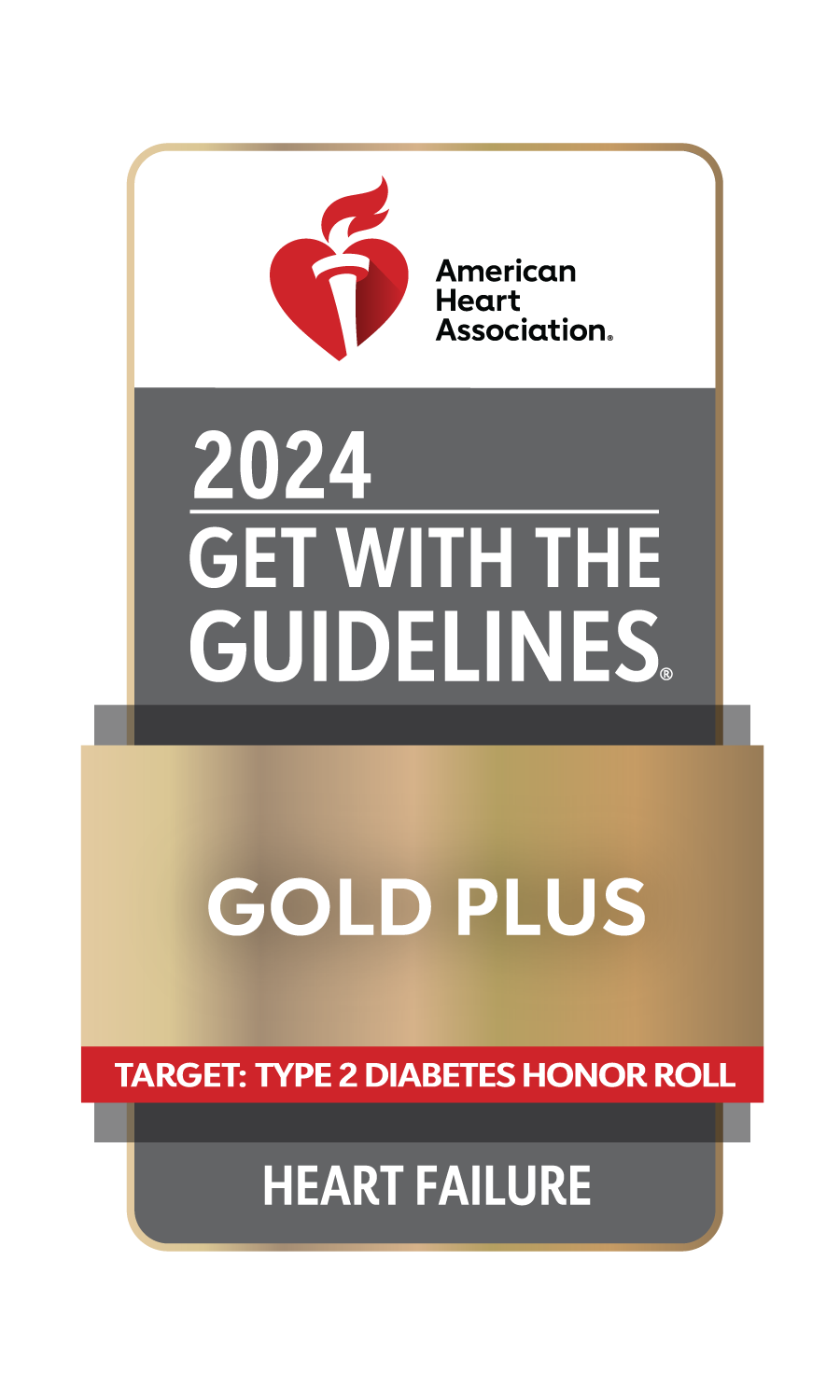  Get With The Guidelines – Heart Failure – Diabetes PLUS (Gold Level), 2024 